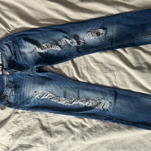 Women’s Distressed Blue Jeans